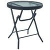 vidaXL 3-tlg. Bistro-Set Grau Stahl