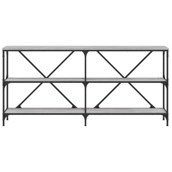 vidaXL Konsolentisch Grau Sonoma 160x30x75 cm Holzwerkstoff und Eisen