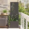 vidaXL Garten Sichtschutz-Leinwand Floral Schwarz 50 x 140 cm