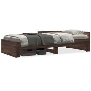 vidaXL Bettgestell ohne Matratze Braun Eiche 100x200 cm Holzwerkstoff