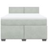 vidaXL Boxspringbett mit Matratze Hellgrau 140x190 cm Samt