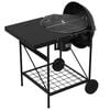 vidaXL Outdoor Grill Mit Rad Schwarz 91 x 71 x 107 cm Metall