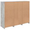 vidaXL Sideboards mit LED-Leuchten 3 Stk. Betongrau Holzwerkstoff