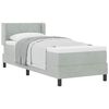 vidaXL Boxspringbett mit Kopfteil Hellgrau 200 x 80 cm Samt