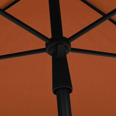 vidaXL Sonnenschirm mit Mast 210x140 cm Terracotta-Rot