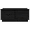 vidaXL Couchtisch Schwarz 80x50x35 cm Massivholz Kiefer