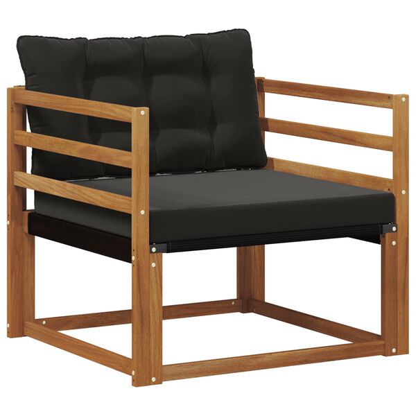 vidaXL Outdoor-Sofagarnitur Massives Akazienholz und Textilene Natur