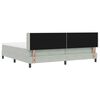 vidaXL Boxspringbett mit Matratze Hellgrau 200 x 200 cm Polyester