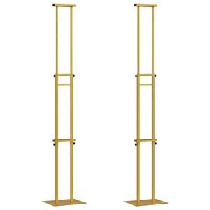 vidaXL Messest&auml;nde 2 pcs Gold 30 x 23,5 x 210 cm Stahl
