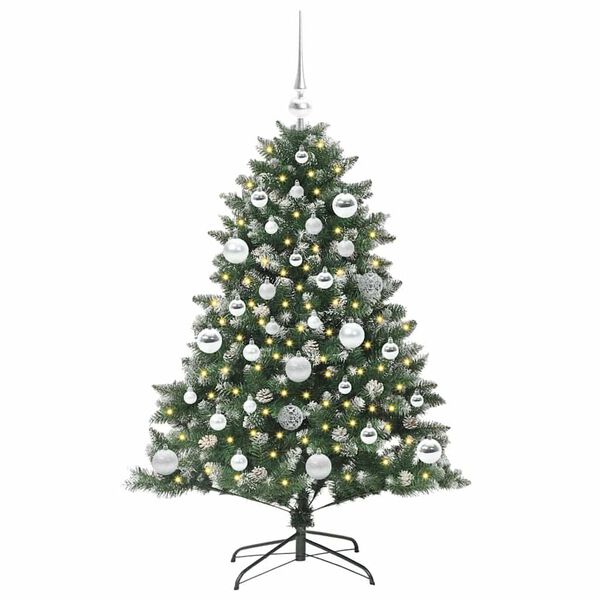 vidaXL K&uuml;nstlicher Weihnachtsbaum mit 150 LEDs mit St&auml;nder Gr&uuml;n 120 cm