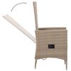 vidaXL 7-tlg. Garten-Essgruppe Beige