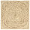 vidaXL Bereichsteppich Natur und Wei&szlig; 120 x 120 cm Jute