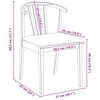 vidaXL Esszimmerstuhl 2 pcs Hellbraun und hell Solides Gummiholz