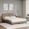 vidaXL Bett mit Matratze "Zadar" Cappuccino-Braun 140x200 cm Kunstleder