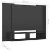 vidaXL TV-Wandschrank Hochglanz-Grau 120x23,5x90 cm Holzwerkstoff