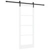 vidaXL Schiebet&uuml;r ORKDAL Wei&szlig; 83 x 211 cm Massivholz Kiefer und Glas