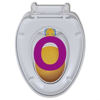 vidaXL Toilettensitze mit Absenkautomatik 2 Stk. Kunststoff Weiß/Gelb