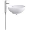 vidaXL Waschbecken f&uuml;rs Badezimmer Chrom 44 x 44 x 16 cm Metall