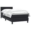 vidaXL Boxspringbett mit Matratze Schwarz 80x210 cm Samt