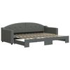 vidaXL Tagesbett Ausziehbar Dunkelgrau 80x200 cm Stoff