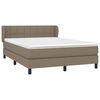 vidaXL Boxspringbett mit Matratze Taupe 140x190 cm Stoff