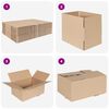 vidaXL Faltbox mit Speicher 50 pcs Natur 30 x 21,5 x 14 cm Karton