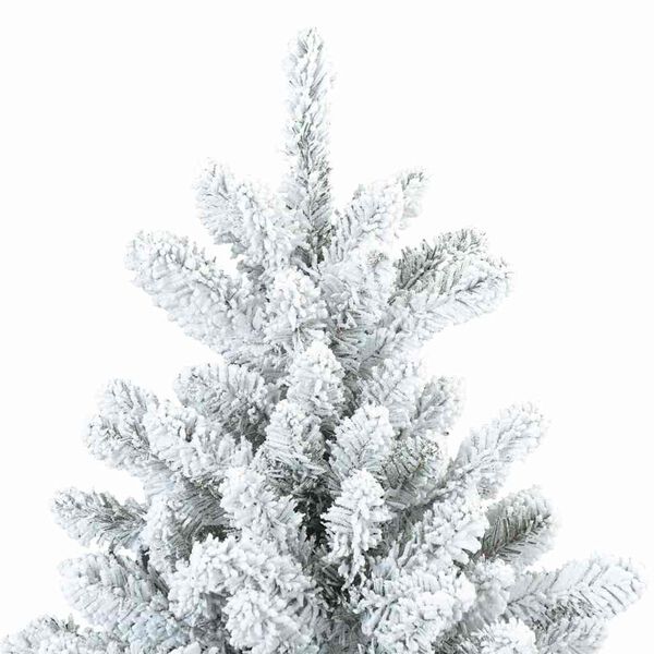 vidaXL K&uuml;nstlicher Scharnier-Weihnachtsbaum schneebedeckt Wei&szlig; 210 cm