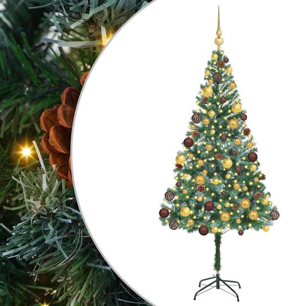 vidaXL K&uuml;nstlicher Weihnachtsbaum Gr&uuml;n 180 cm PVC und Stahl