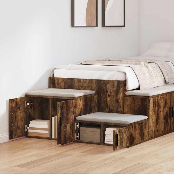 vidaXL Aufbewahrungsschrank 2 pcs Ger&auml;ucherte Eiche 108 x 41 x 40 cm