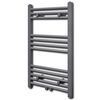 Handtuchheizk&ouml;rper Warmwasser Gerade Grau 500x764 mm