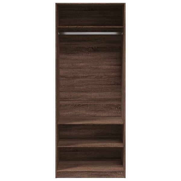 vidaXL Kleiderschrank Braun Eichen-Optik 80x50x200 cm Holzwerkstoff