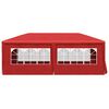 vidaXL Partyzelt mit Wand Rot 600 x 300 x 255 cm PE und Stahl