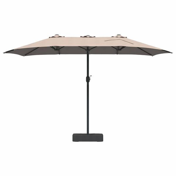 vidaXL Gartenparasol Taupe 385 x 209 x 244 cm Stoff