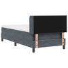 vidaXL Boxspringbett mit Matratze Dunkelgrau 190 x 90 cm Polyester
