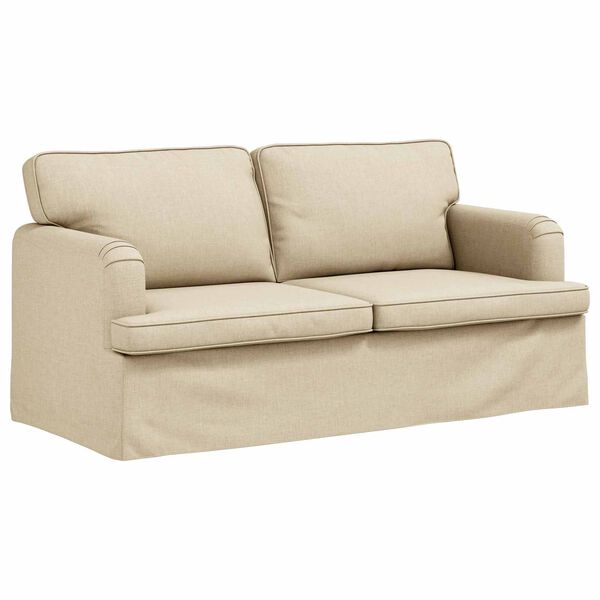 vidaXL Sofa 140cm Creme Metall