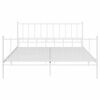 vidaXL Bett Weiß Metall 180x200 cm