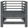 vidaXL Gartenstühle 2 Stk. Grau Massivholz Kiefer