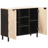 vidaXL Sideboard mit Regal Wei&szlig;e gewaschene Oberfl&auml;che 90 x 33 x 75 cm