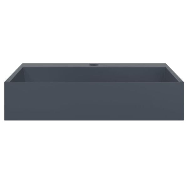 vidaXL Waschbecken 50x38x11 cm Mineralguss/Marmorguss Anthrazit