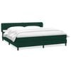vidaXL Boxspringbett mit Matratzen Dunkelgr&uuml;n 180x210 cm Samt