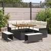vidaXL Garten-Sofa-Set 8 pcs Schwarz Poly-Rattan