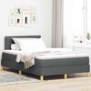 vidaXL Boxspringbett mit Matratze Dunkelgrau 120 x 190 cm Stoff
