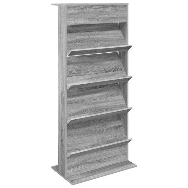 vidaXL Magazinregal Graues Sonoma 70 x 41 x 156 cm Holzwerkstoff