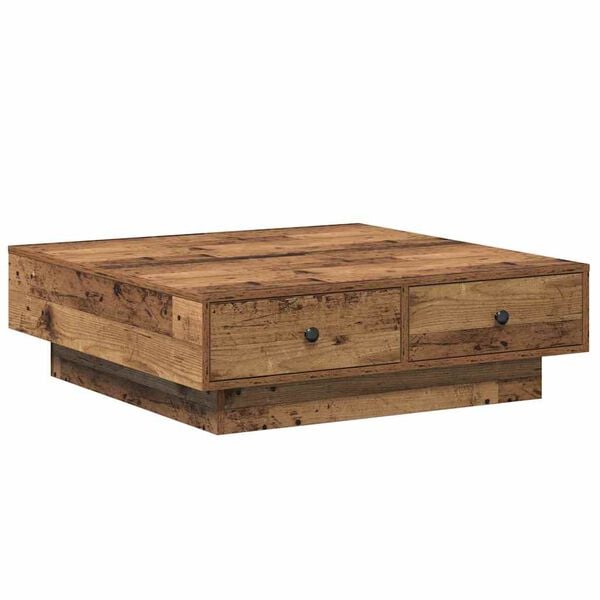 vidaXL Couchtisch Altholz 90 x 90 x 28 cm Holzwerkstoff