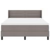 vidaXL Boxspringbett mit Matratze Taupe 190 x 140 cm Polyester