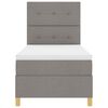 vidaXL Boxspringbett mit Matratze Taupe 100 x 200 cm Stoff