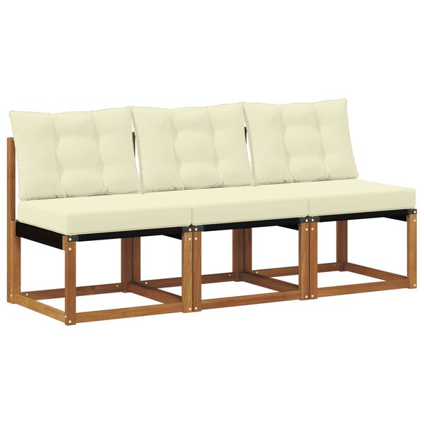 vidaXL 3 St&uuml;ck Outdoor Mittelsofa