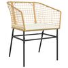 vidaXL Garten Essgruppe 5 pcs Braun Poly-Rattan