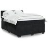 vidaXL Boxspringbett mit Matratze Schwarz 140x200 cm Samt