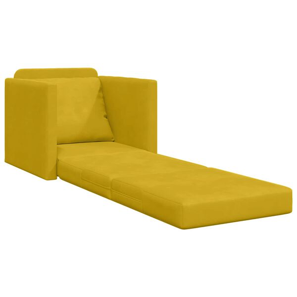 vidaXL Schlafsofa 60cm Dunkelgelb Samt